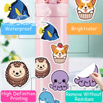100 Pcs Animal Stickers for Kids, Cute Water Bottle Stickers for Kids Waterproof, Vinyl Laptop Kid Sticker Pack, Kid Classroom Prizes for Elementary Students