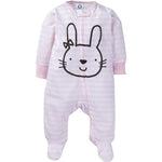Gerber Baby Girls 4 Pack Sleep 'N Play Footie Bunny Smiley Preemie