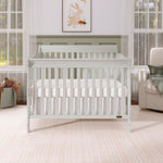 Dream On Me Ashton 4-In-1 Convertible Crib In Grey, Greenguard Gold, JPMA Certified, Non-Toxic Finishes, Features 4 Mattress Height Settings, Made Of Solid Pinewood