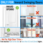 Steinwhale 2Pack Home Security Door Reinforcement Lock, Childproof Safety Door Lock Latch Inside Stopper, Add High Security to Prevent Home Unauthorized Entry, Aluminum Construction Finish Black