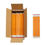 Amazon Basics Wood-Cased #2 Pencils for Writing, Drawing and Sketching, Pre-sharpened, HB Soft Lead with Erasers, Teacher Supplies, 150 Count, Yellow
