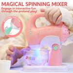 Joyin Play Kitchen Toys, Pretend Food Kitchen Accessories Girls Toy with Coffee Maker, Mixer, Toaster with Realistic Lights& Sounds, Birthday Gift for Kids, Easter Basket Stuffers