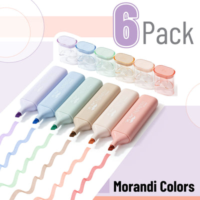 Mr. Pen- Aesthetic Highlighters, 6 Pack, Morandi Colors, Cute Highlighters Assorted Colors for Journaling, Highlighting, Underlining, Fast Dry, Back to School Supplies