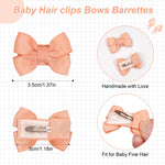 DED Baby Hair Clips 40 Pieces 20 Colors in Pairs Baby Bows Hair Pins Tiny 1.37" Hair Bows Alligator Clips for Girls Infants Toddlers