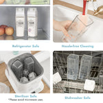 Papablic Glass Breastmilk Pitcher, Baby-Safe Milk Storage Bottles for Breastfeeding & Pumping, Reusable Milk Juice Beverages Container for Fridge, No Leak, BPA Free, 17 oz (2 Packs)