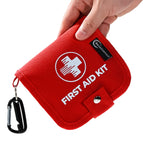 Benelinemed Mini First Aid Kit - 137 Piece Small Emergency Medical Kit for Home, Car, Travel, Camping & Outdoor Activities FSA/HSA (Red)