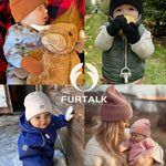 FURTALK Baby Beanie and Mittens Set Toddler Beanie Warm Winter Hat Gloves Newborn Boys Girls