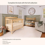 Dream On Me Emily Changing Table, Compact and Lightweight, Solid New Zealand Pinewood, Elevated Safety Rails, Two Storage Shelves, Includes Water-Resistant 1" Changing Pad — Natural