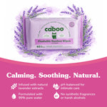 Caboo Lavender Flushable Wipes | Certified Flushable, Septic Safe, Chemical Free, Biodegradable Wipes for Adults made with Renewable Bamboo Based Viscose (Pack of 3, Total of 180)
