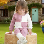 2T 3T Girl Clothes Long Sleeve Purple Shirts Knit Pants Soft Leggings Little Girl 2 Piece Cute Outfit Toddler Fall Winter Clothes