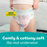 Easy Ups Girls & Boys Potty Training Pants, Size 3T-4T, 124 Count, Peppa Absorbent Training Underwear, Up to 100% Leakproof Day and Night, Hypoallergenic (Packaging May Vary)