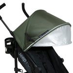 Jeep PowerGlyde Stroller by Delta Children Lightweight Travel Stroller with Smoothest Ride & Compact Fold, 3-Position Recline, Extra Large Storage Basket, Olive Green