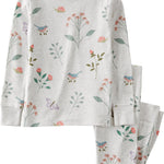 little planet by carter's Baby 2-Piece Pajamas Made with Organic Cotton, Gray Botanical, 3T