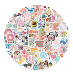 200Pcs Water Bottle Stickers for Kids, Cute Stickers for Water Bottles, Vinyl Waterproof Aesthetic Laptop Sticker Pack Classroom Prizes Skateboard for Kids Teens Girls Students (Cute-200pcs)