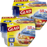 Glad Food Storage Containers, Deep Dish, 64 Ounce, 3 Count