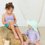 RuffleButts Girls UPF50+ Sun Protection Princess Sleeveless One Piece Swimsuit - Magical Mermaid, 5