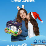 QIBOX Drawing Robot for Kids, 4-in-1 Draw/Learn/Spell/Music Interactive Educational Robot Drawing Machine with 100 Cards & 12 Color Pens,Learning Toys for 3 4 5 6 7 8 Year Old Boys Girls Birthday Xmas