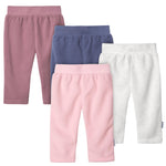 Gerber Baby Girl's 4-Pack Microfleece Pants, Pink