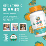 MARYRUTH'S Kids Vitamin C Gummies | Supplement for Immune Support & Overall Health | Vitamin C for Kids Ages 4+ | USDA Organic | Vegan | Non-GMO | 60 Servings