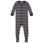 Gerber Baby Boys' 2-Pack Footed Pajamas, Grey Dinos Grey, 0-3 Months