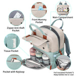 Legestori Diaper Bag Backpack, Baby Diaper Bag for Girls Boys, Multipurpose Baby Backpack for Women, Large Baby Essentials Travel Bag with Insulated Pockets and Stroller Straps