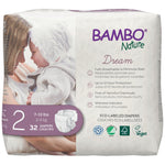 Bambo Nature Premium Eco-Friendly Baby Diapers, Size 2 (7-13 Lbs), 32 Count