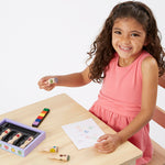 Melissa & Doug Happy Handles Wooden Stamp Set: 6 Stamps and 6-Color Stamp Pad