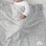 CREVENT 30''X40'' Cute Cozy Fluffy Warm Baby Blanket for Boys Infants Toddlers' Bedding Crib Cot Stroller, Baby Shower Birthday Newborn's Gift - Grey Cloud