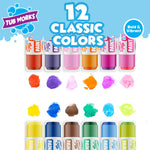 Tub Works® Bath Paint Sticks™ Bath Toy, 12 Count | Nontoxic, Washable Bathtub Paint for Kids & Toddlers | Twistable Sticks Draw Smoothly on Tub Walls | Smooth, Vibrant Alternative to Bath Crayons