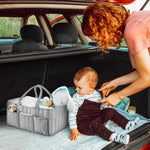 Ankyle Starry Sky Grey Diaper Caddy Organizer with Handles & Removable Dividers,Diaper Bag,Car Diaper Caddy,Stylish Diaper Organizer Basket & Tote for Easy Storage