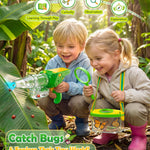 SOLIEHOO Bug Catcher for Kids 3-12, Bug Vacuum Bugs Catching Release Kit, Magnifying Glass Bug Collector Butterfly Net Bugs Grabber Insect Catcher Tweezers, Boys Outside Explorer Toys Birthday Gift