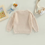 Afunbaby Baby Girl Boy Knit Sweater Blouse Pullover Sweatshirt Warm Crewneck Long Sleeve Tops for Infant Toddler (3-6 Months,Cream)