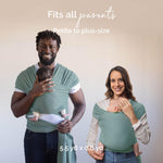 Boba Baby Wrap Carrier – Original Baby Sling Carrier for Newborns (7–35 lbs), Soft, Secure, Hands-Free & Ergonomic, Ideal for Comfortable Bonding, New Parents (Sage Green)
