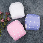 ALVABABY Swim Diapers 3pcs Reuseable Washable & Adjustable for Swimming Lesson & 0-2 Years Purple White Pink 3SWB17