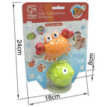 Hape Rock Pool Squirters | Colorful Baby & Toddler Bath Toys, Silicone and Non-Toxic Set, Water Spouting and Suction Crab & Fish