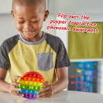 hand2mind Alphabet Sensory Bubble Poppers, Pop Fidget Toys for Kids, Letter Toys, Fine Motor Toys, Fidgets for Classroom, Calm Down Corner Supplies, Science of Reading Manipulatives (Set of 6)