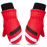 CLeemuziN Kids Stripe Thicken Snow Mittens Glove for Toddler Winter Warm Ski Gloves for 2-5T Baby Boys Girls