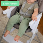 Ingenuity: ity by Ingenuity Sun Valley Compact Folding High Chair, Food-Grade Safe Plate, Safety Harness, for Ages 6 Months and Up, Unisex - Grey