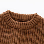 Toddler Baby Boys Girls Knitted Sweater Warm Soild Pullover Top Autumn Winter Outfits (Light Khaki, 12 Months)