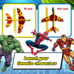 JA-RU Marvel Foam Glider Toy. (1 Iron Man Glider) Launching Airplane Toy For Kids. Glides & Dives High. Classroom Prize, Gag Gift, Avengers Game, Party Favor 6840-1C