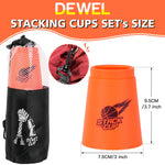 DEWEL Quick Stacks Cups, 12 PC of Sports Stacking Cups Speed Training Game (Rew-new)