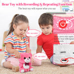 Monealpis Music Bear Toy with Recording Function - Plush Stuffed Animal Bear Toy with 10 Soothing Songs, Bear Toys Gift for 2+ Kids, Toddlers, Girls, Birthday, Christmas
