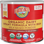 Earth's Best Organic Baby Formula for Babies 0-12 Months, Powdered Dairy Infant Formula with Iron, Omega-3 DHA, and Omega-6 ARA, 32 oz Formula Container
