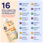 Cerebelly Organic Baby Food Pouches, Veggie & Bone Broth Purees, 16 Nutrients, No Added Sugar, Non-GMO, Toddler Snacks, 6 Flavors, 4oz, 8 Pack