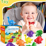 26PCS Dinosaur Alphabet Learning Toys for Toddlers Kids 3-5, Montessori Educational Toys Gifts for 3 4 5 Year Old Boy Girl, Preschool Learning Activities, Double Sided ABC Matching Game