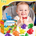 Walenty 26PCS Dinosaur Alphabet Learning Toys for Toddlers 2-4, Montessori Educational Toys Gifts for 2 3 4 Year Old Boy Girl, Preschool Learning Activities, Double Sided ABC Matching Game Kids 3-5