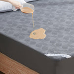 Waterproof Full Size Mattress Protector Breathable Bed Cover 3D Air Fabric Mattress Pad Smooth Soft Noiseless Mattress Cover Fitted Style with Stretchable Pockets Machine Washable (Gray)