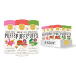 Serenity Kids 6+ Months Grain-Free Toddler & Baby Puffs - No Added Sugar - No Gluten or Rice - BPA & Allergen-Free, with Organic Cassava, Veggies & Herbs - Puffs Variety Pack - 6 Count