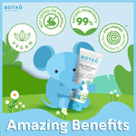 BOTAO Baby's Natural Diaper Cream | Organic Diaper Cream EWG Verified | Naturally Soothes Baby Rashes | Baby zinc Ointment Natural | For Sensitive Skin with Aloe Vera & Calendula, 2.5Oz (3 Pack)