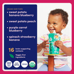 Cerebelly Organic Baby Food Pouches, Smoothie Variety Pack, No Added Sugar & Non-GMO, 4 oz, 24 Count